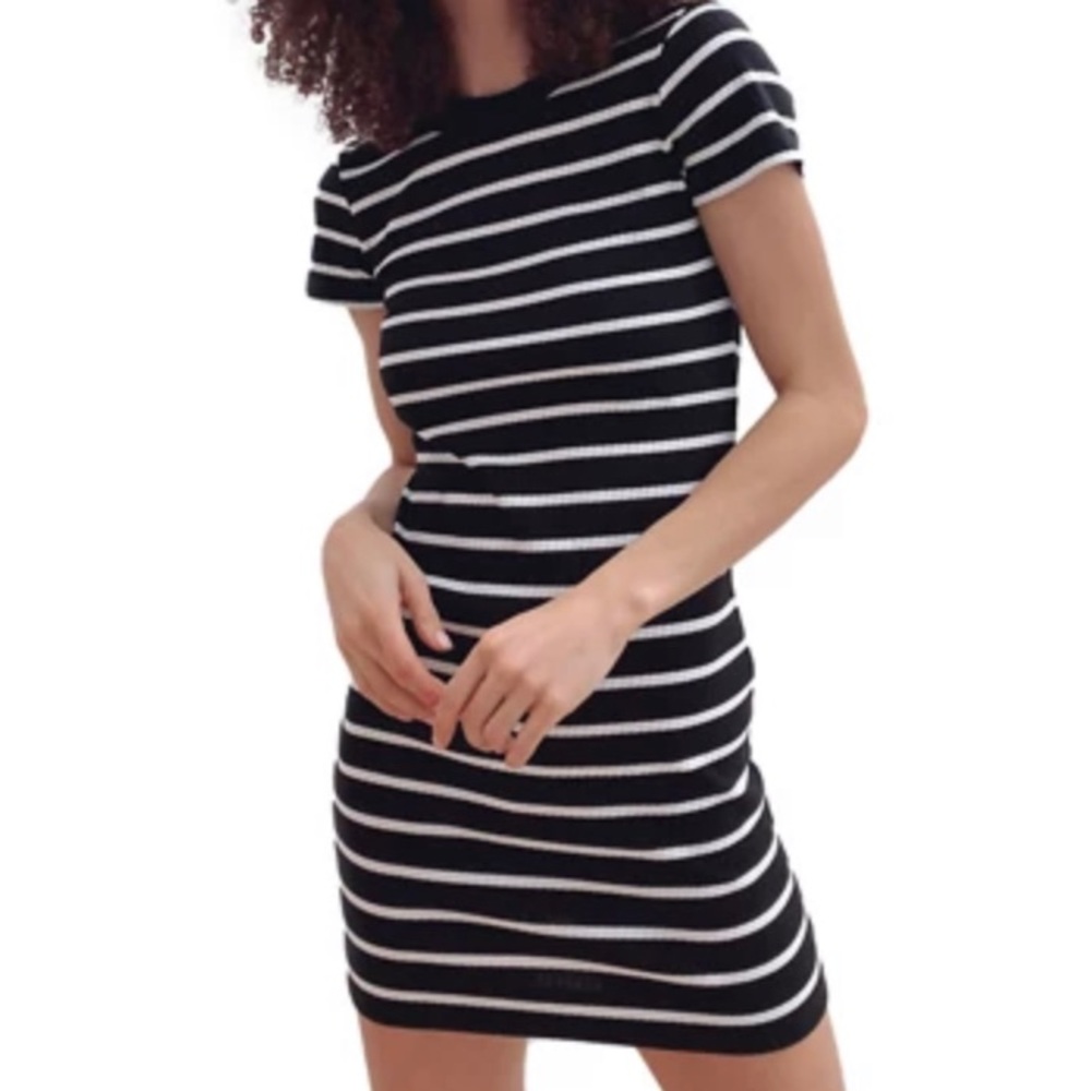 French Connection stripes body on dress